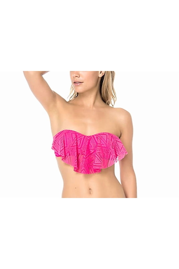 Passion Flounce Bandeau Bikini Top Swimwear Women's Small
