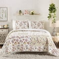 thumbnail image 1 of Jessica Simpson Phillipa Pink Floral Cotton Reversible Quilts, Twin, 2 Count, 1 of 8