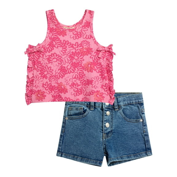 Jessica Simpson Pink Top Short Set, Size 4-6X