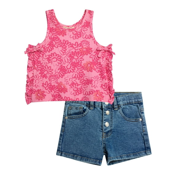 Jessica Simpson Pink Top Short Set, Size 4-6X