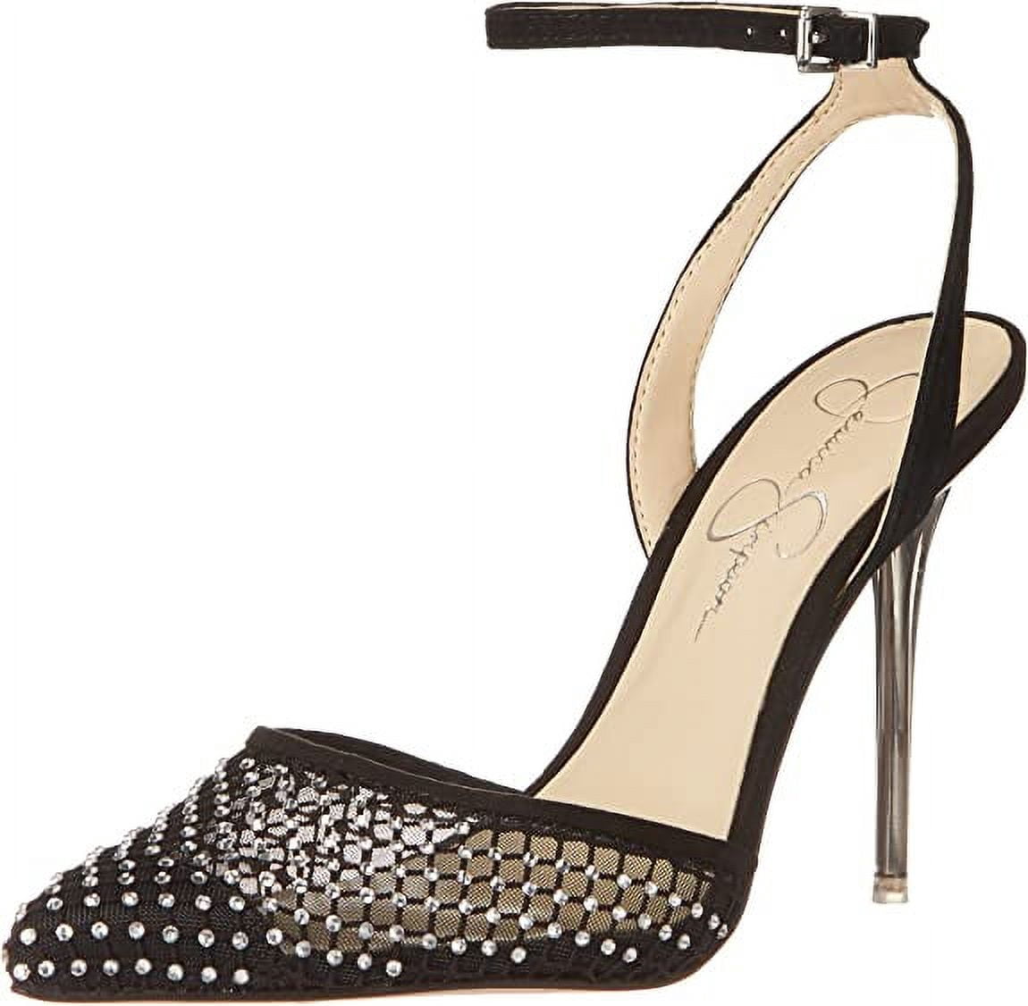 Pirrie Jessica Simpson Pirrie Clear Black Stiletto Heel Pointed Toe Ankle ...