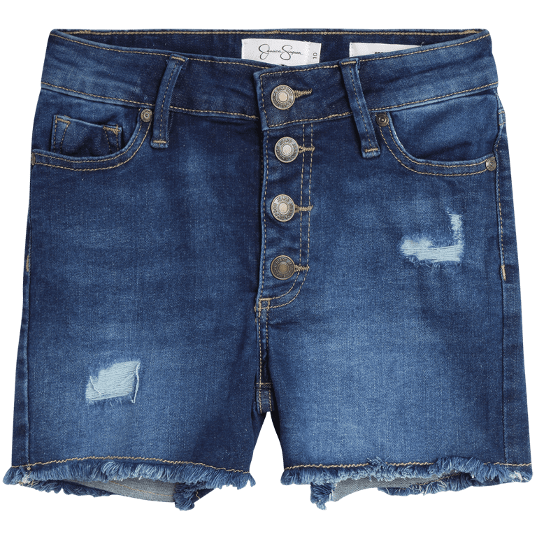 Jessica Simpson Pocket Distressed Denim Cut Off Shorts (Little