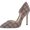 thumbnail image 1 of Jessica Simpson Prizma Black/White Jonas Plaid Pointy Toe Slip on Stiletto Pumps (Black/White Jonas Plaid, 8), 1 of 5