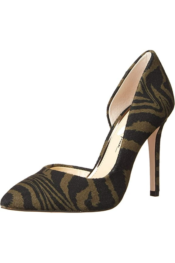 Prizma Uniform Green Pointed Toe Slip On Stiletto D'orsay Pumps (Uniform Green, 8)