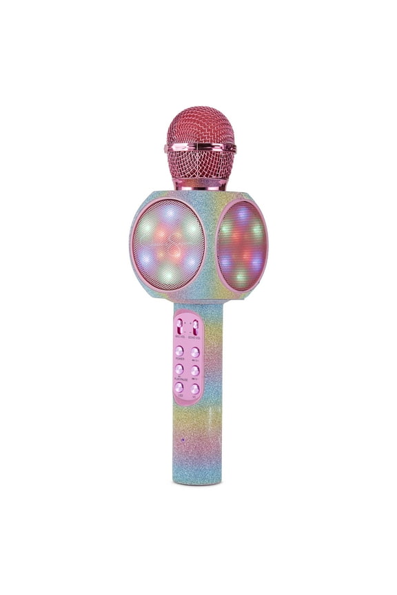 Rainbow Glitter Karaoke Microphone (JS-MIC-RBGLITTER)
