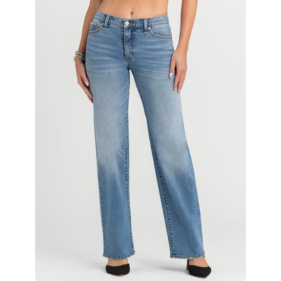 Jessica Simpson Rosa Mid Rise Relaxed Straight Jeans, Sizes 2-16