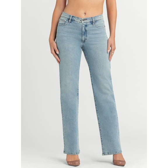 Jessica Simpson Rosa Mid Rise Relaxed Straight Jeans, Sizes 2-16