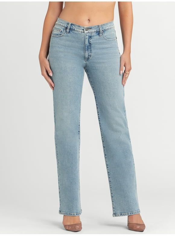 Rosa Mid Rise Relaxed Straight Jeans, Sizes 2-16