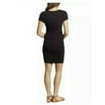 thumbnail image 1 of Jessica Simpson Ruched V Neck Dress, Black, XXL, 1 of 3