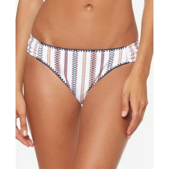 Jessica Simpson SAUCE Side Shirred Tribal Striped Bikini Swim Bottom, US Small