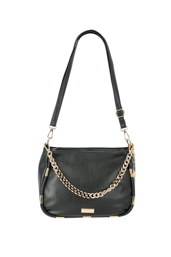 Women's Sadie Shoulder Bag, Meteorite Black