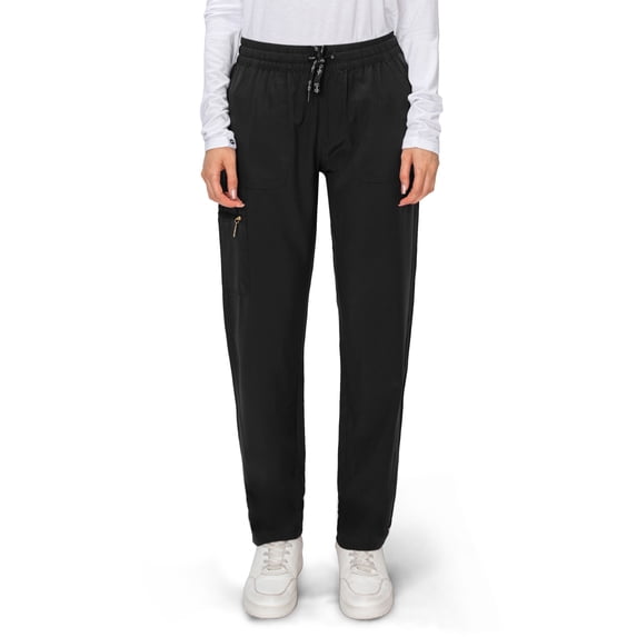 Jessica Simpson Scrubs Women's 5-Pocket Straight Leg Scrub Pants, Medical Uniform Work Pants with Side Zipper & Embroidered Logo