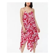 Jessica Simpson Spaghetti Strap Floral Ruffled Swimsuit Cover Up Women's