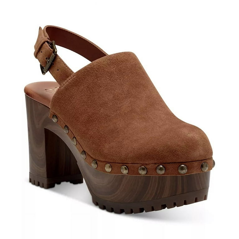 Jessica Simpson Tiarah Tobacco Suede Block Heel Ankle Strap