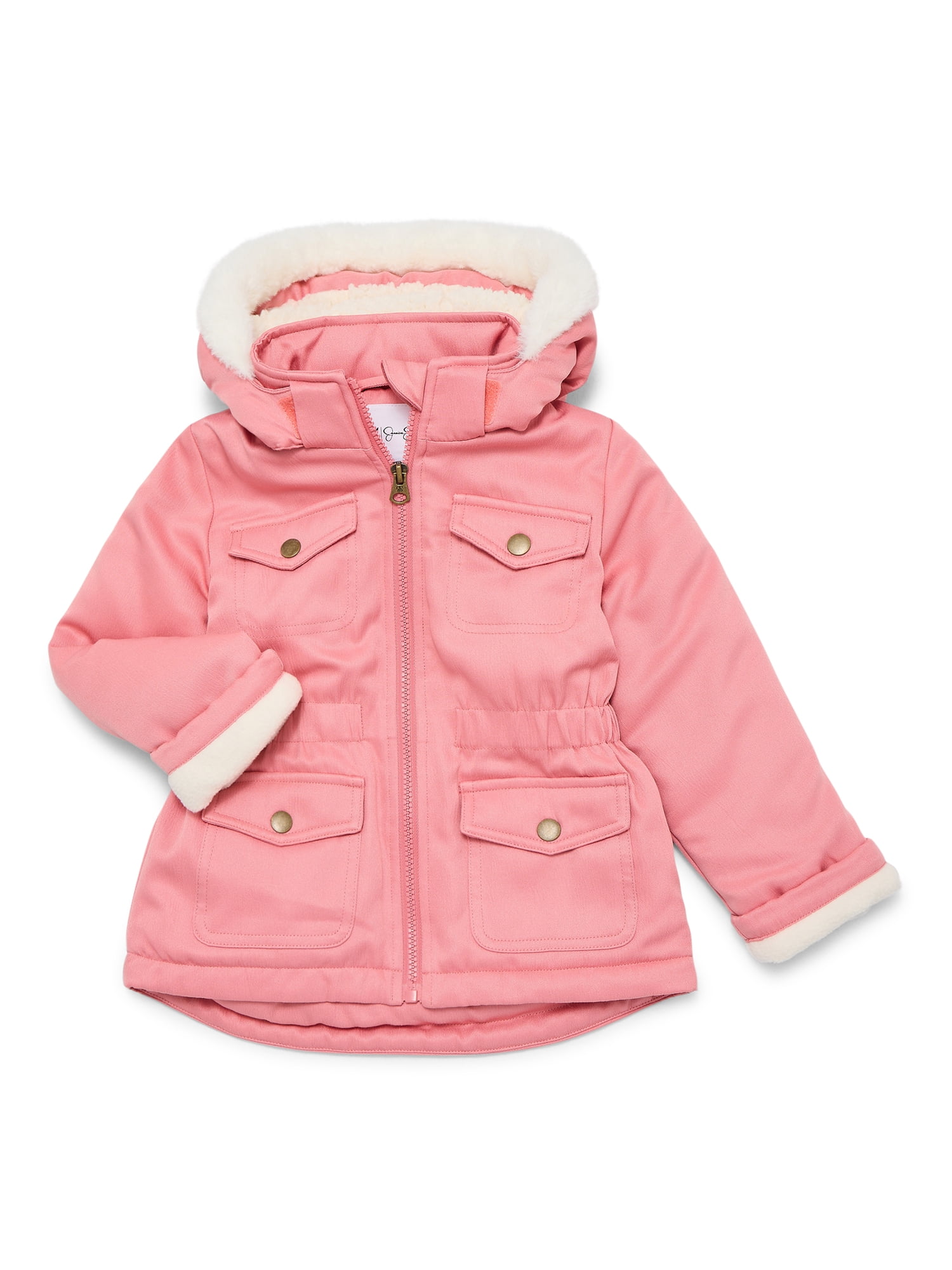 Jessica Simpson Toddler Girls' Cotton Twill Parka, Sizes 2T-5T