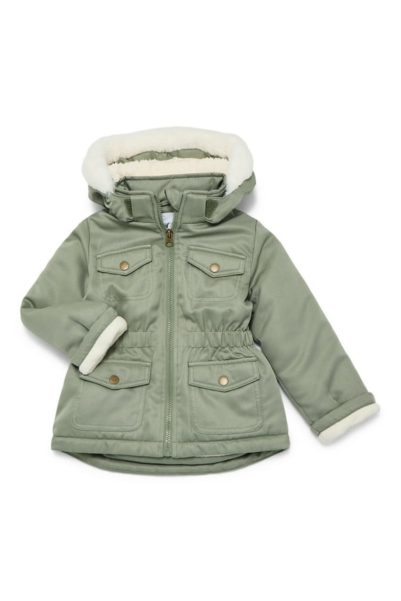Toddler Girls' Cotton Twill Parka, Sizes 2T-5T