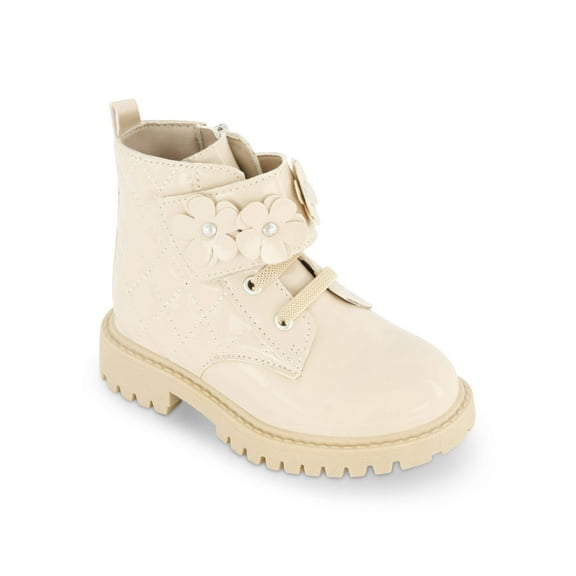 Jessica Simpson Toddler Girls Daria Flower Cream Beige Motto Boot