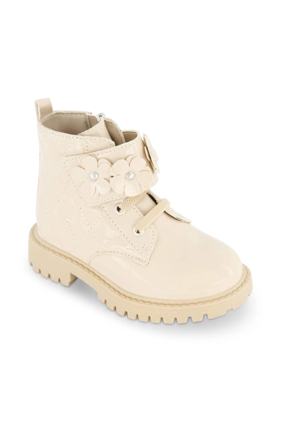 Toddler Girls Daria Flower Cream Beige Motto Boot
