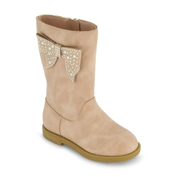 Jessica Simpson Toddler Girls Evie Ribbon Tall Taupe Beige Bow Boot