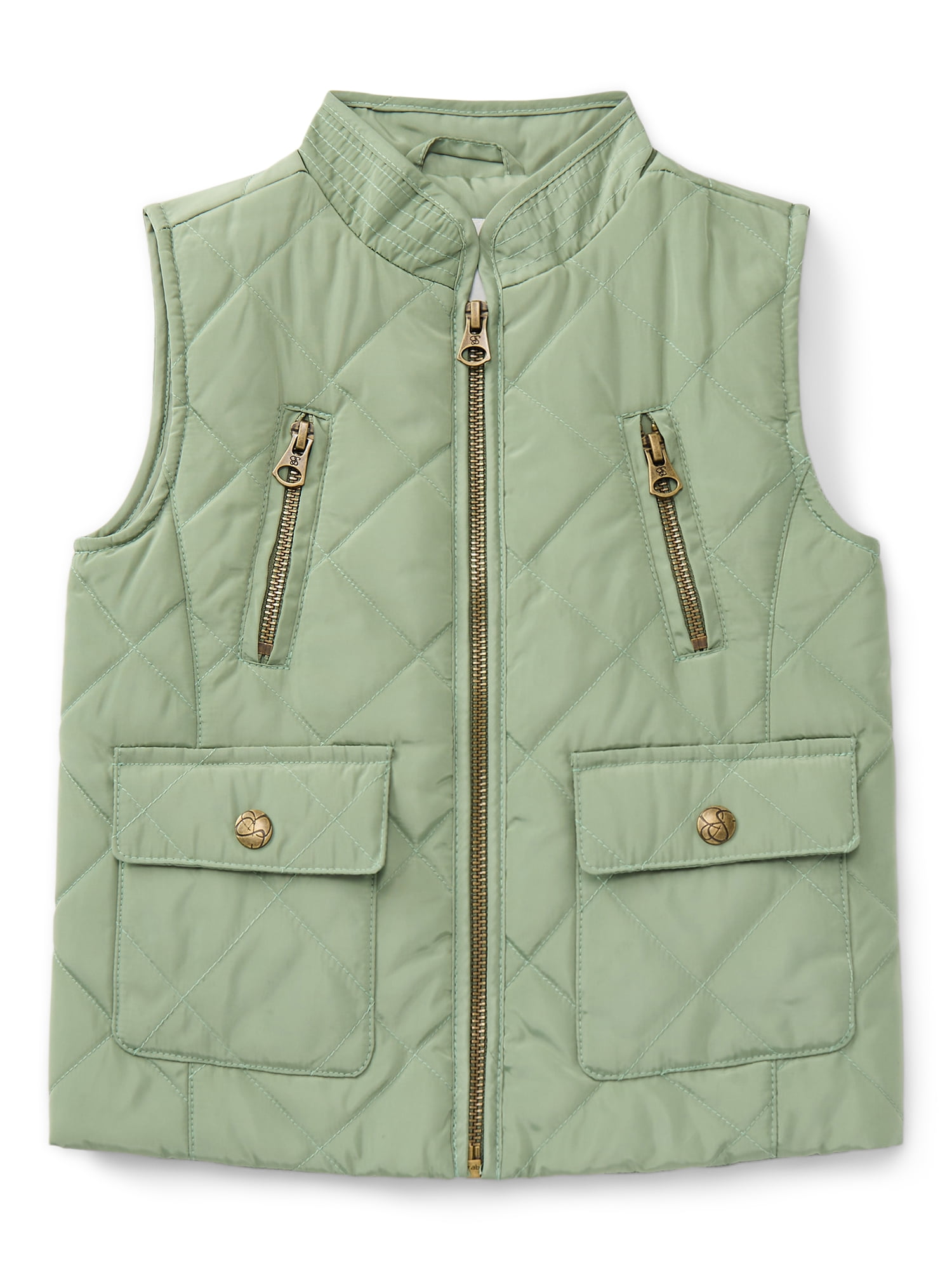 Jessica Simpson Toddler Girls Quilted Barn Vest, Lightweight, Sizes 2T-5T