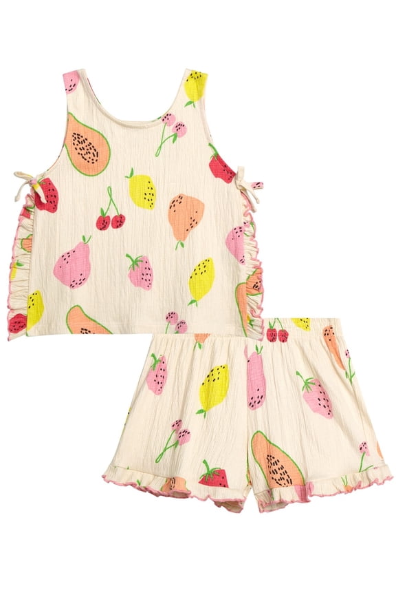 Toddler Girls' Ruffle Tank Top and Shorts Set, 2-Piece, Sizes 12M-24M