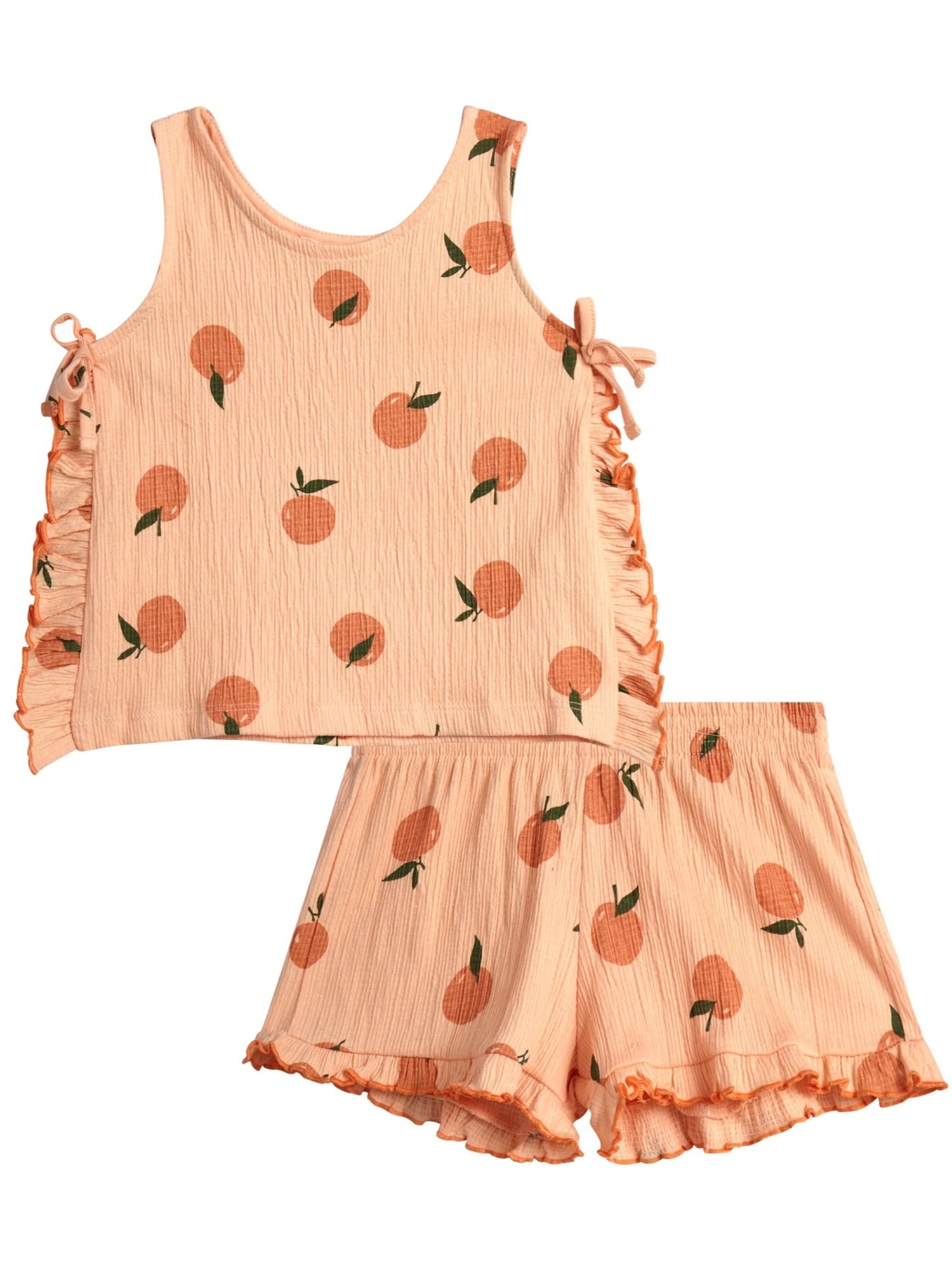 Jessica Simpson Toddler Girls' Ruffle Tank Top and Shorts Set, 2