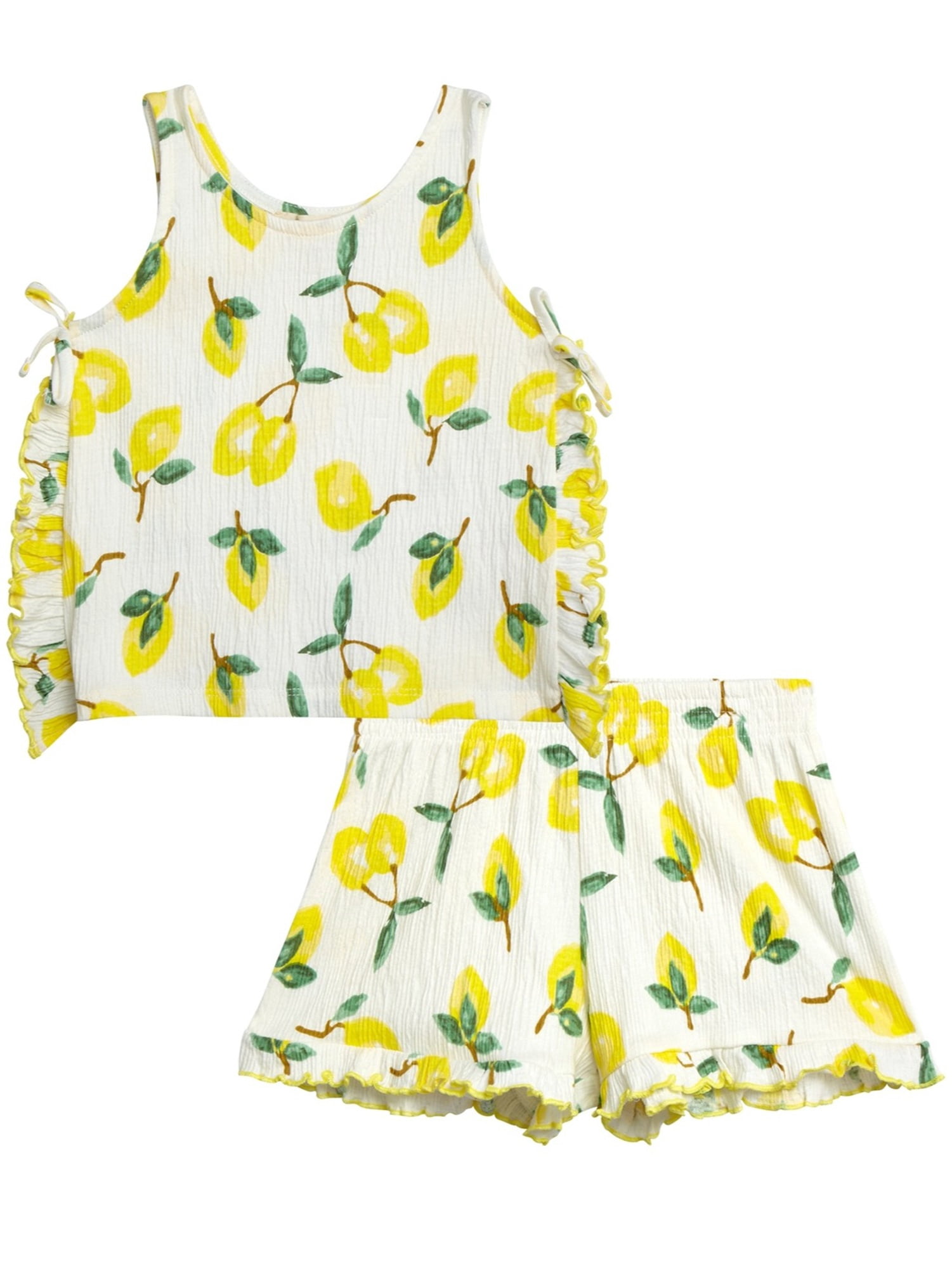 Jessica Simpson Toddler Girls' Ruffle Tank Top and Shorts Set, 2-Piece, Sizes 12M-24M