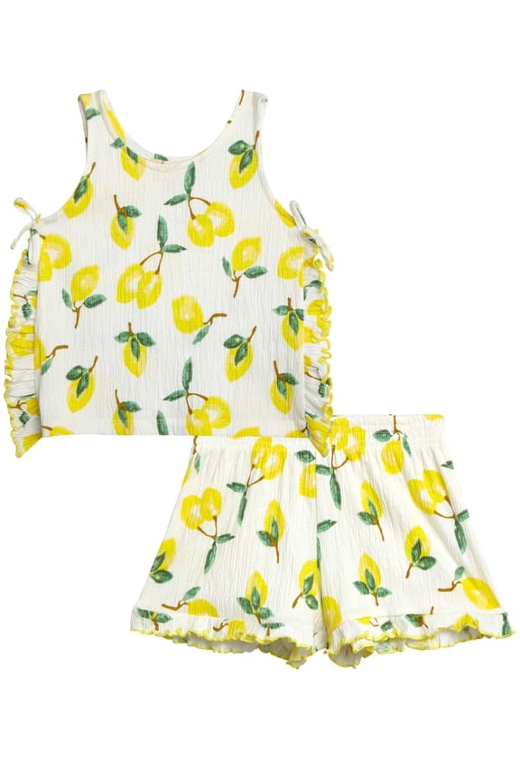 Toddler Girls' Ruffle Tank Top and Shorts Set, 2-Piece, Sizes 12M-24M