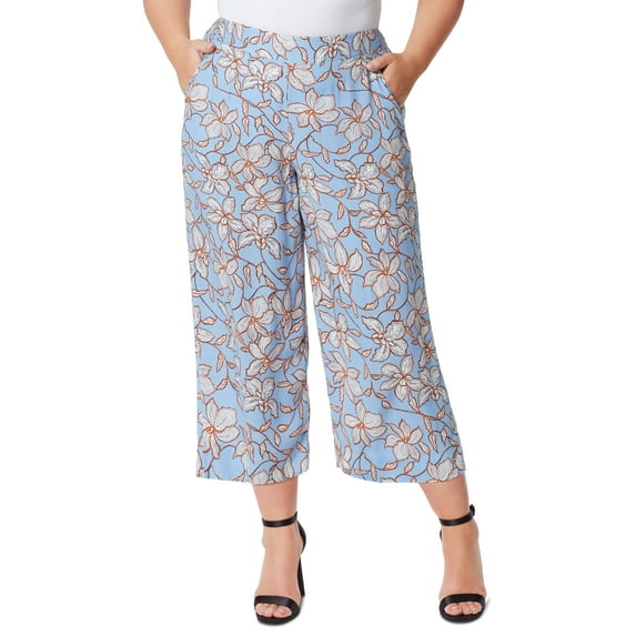 Jessica Simpson Trendy Plus Size Imogen Wide Leg Soft Pants Amazon Floral 2X