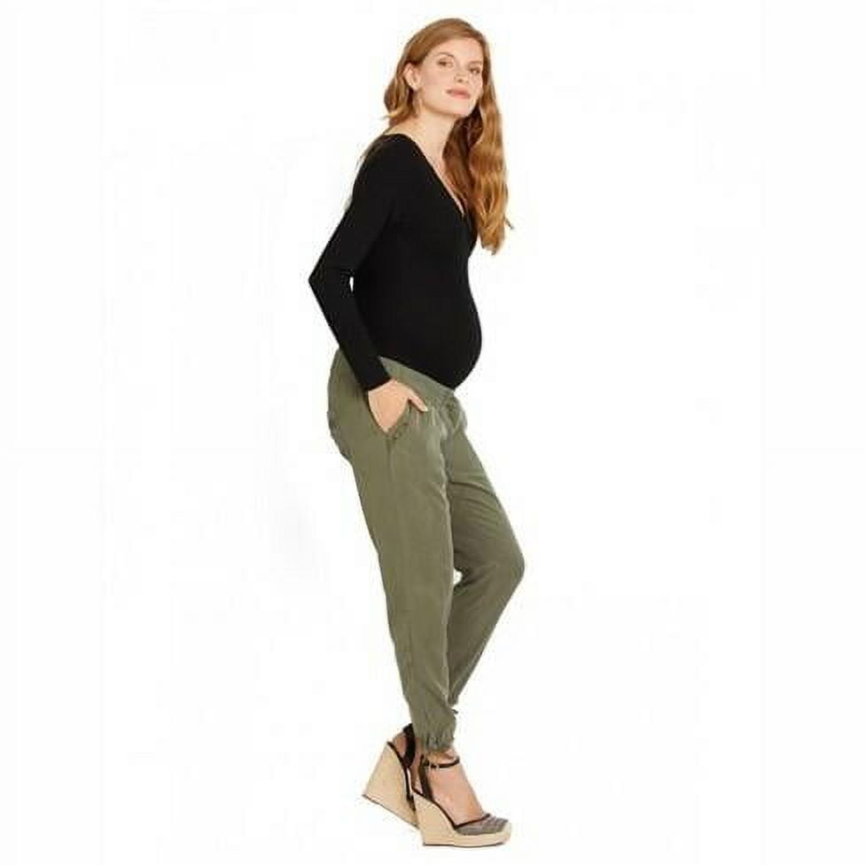 MOTHERHOOD MATERNITY Jessica Simpson Under Belly Tencel Straight Leg Maternity Crop Pants Size Large