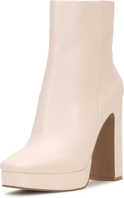 Jessica Simpson Women's Vilatta Bootie - Faux Leather Ankle Boot With Zipper Closure
