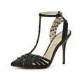 thumbnail image 1 of Jessica Simpson Wisata2 Womens Heels Black Ankle Strap Pointy Stiletto Heel Pump (Black, 7), 1 of 6