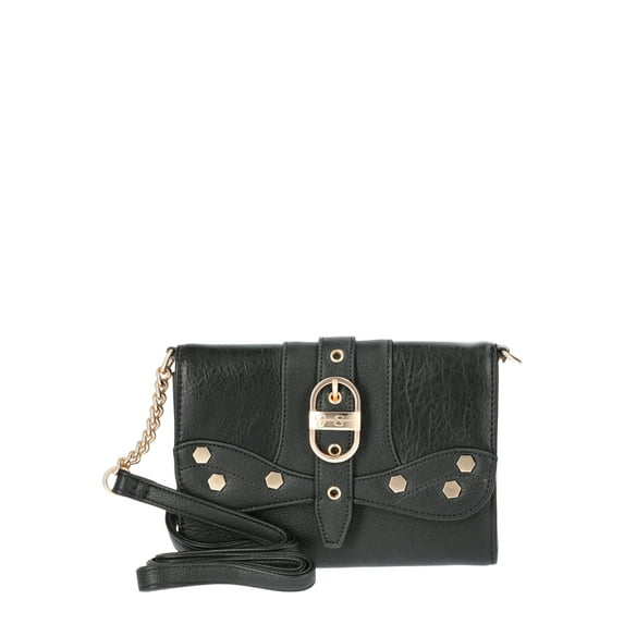 Jessica Simpson Woman's Courtney Clutch Wallet with Chain Strap, Black