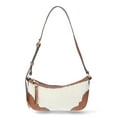 thumbnail image 1 of Jessica Simpson Woman's Jessie Shoulder Handbag, Cognac & Faux Shearling, 1 of 4