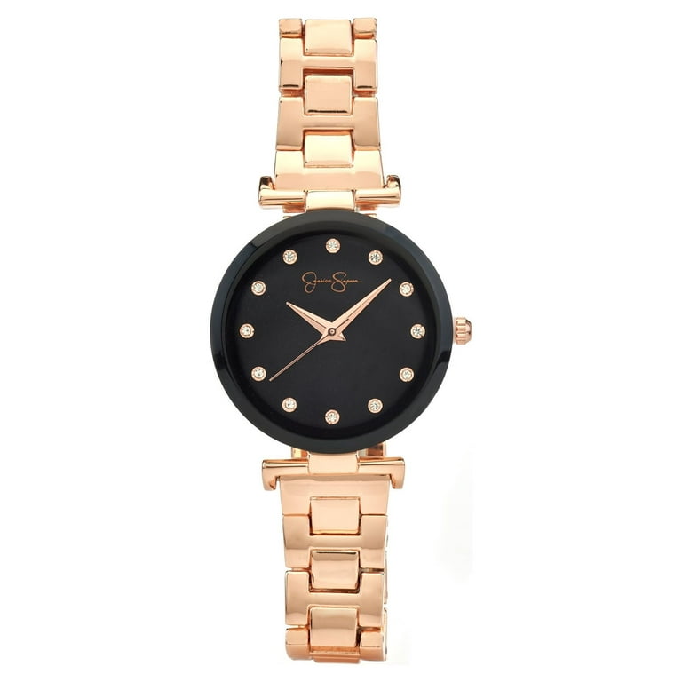 Jessica Simpson Women's 36mm Rose Gold Tone Metalized Bezel