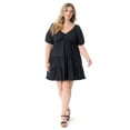 thumbnail image 1 of Jessica Simpson Women's Plus Size Adalle Tiered Denim Mini Dress, Sizes 0X-5X, 1 of 5