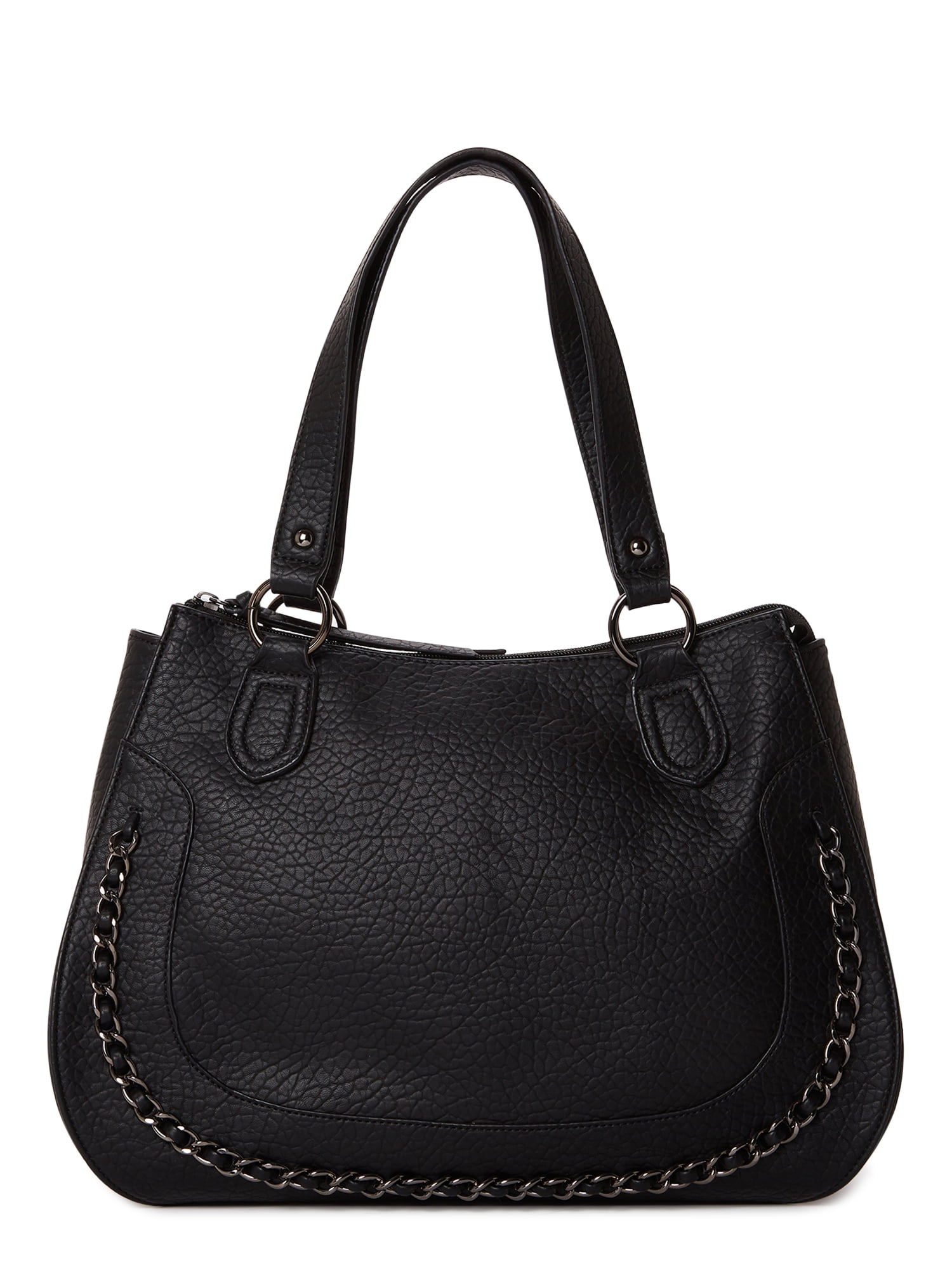 Jessica Simpson Women's Adult Charlie Satchel Handbag Meteorite Black 