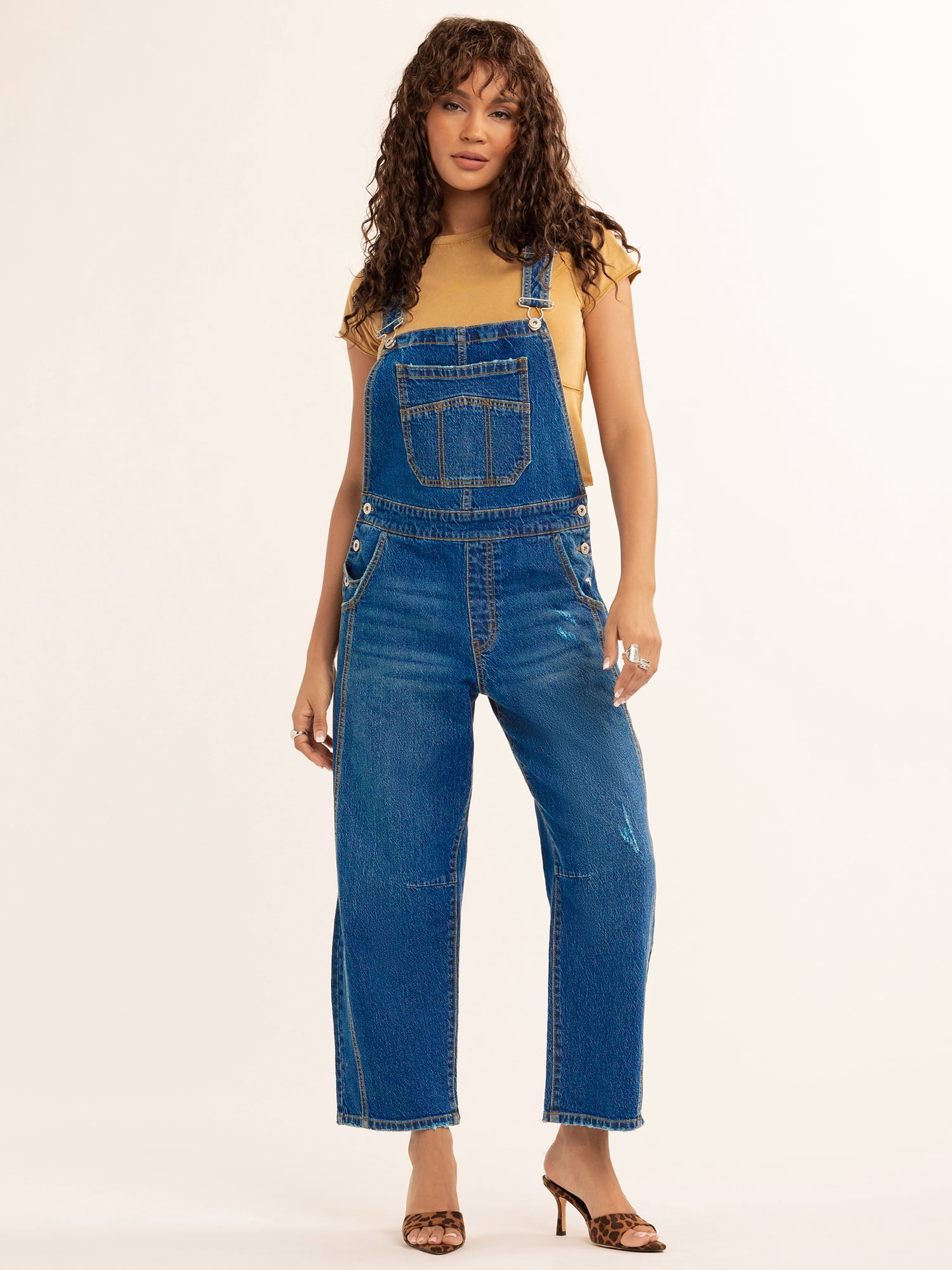 Jessica Simpson Women's Overall Barrel Leg, Sizes XS-XL