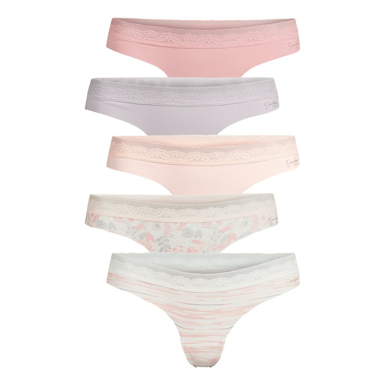 Jessica Simpson Women’s Micro Thong Panties, 5-Pack