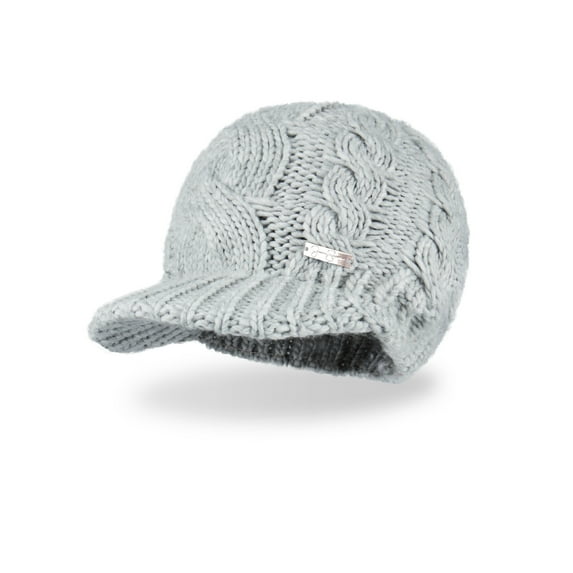 Jessica Simpson Women's Cable Knit Newsboy Beanie Hat with Brim