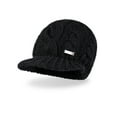 thumbnail image 1 of Jessica Simpson Women's Cable Knit Newsboy Beanie Hat with Brim, 1 of 6