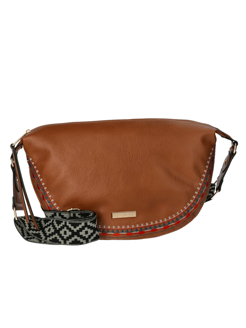 Jessica Simpson Women's Cassidy Crossbody Handbag, Cognac