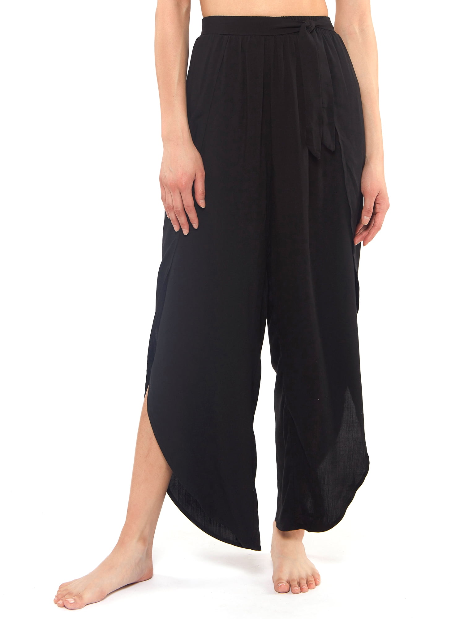 Jessica Simpson Women's Contemporary Basic Solid Tie Waist Beach Pant ...