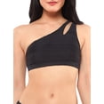 thumbnail image 1 of Jessica Simpson Women's Contemporary Solid Rib One Shoulder Top w/ Slash Swimsuit, 1 of 2