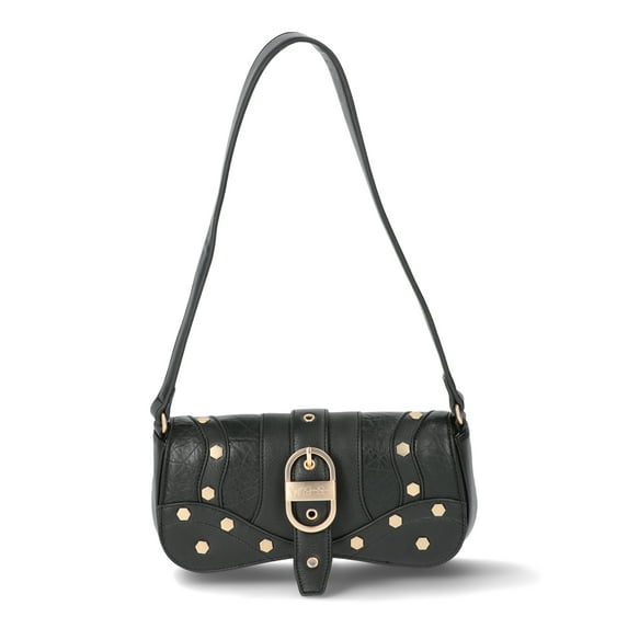 Jessica Simpson Women's Courtney Faux Leather Flap Shoulder Handbag, Meteorite