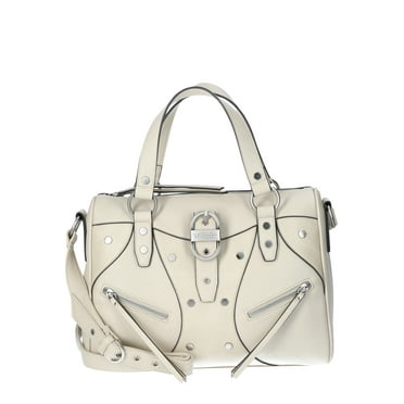 Jessica Simpson Women's Courtney Faux Leather Satchel Handbag, Cream Bruleé