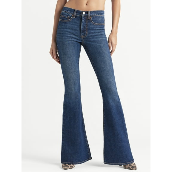 Jessica Simpson Women's and Women's Plus Daisy Fitted Flare Jeans, 30.5", 32.5", and 34.5" Inseams, Sizes 2-26W