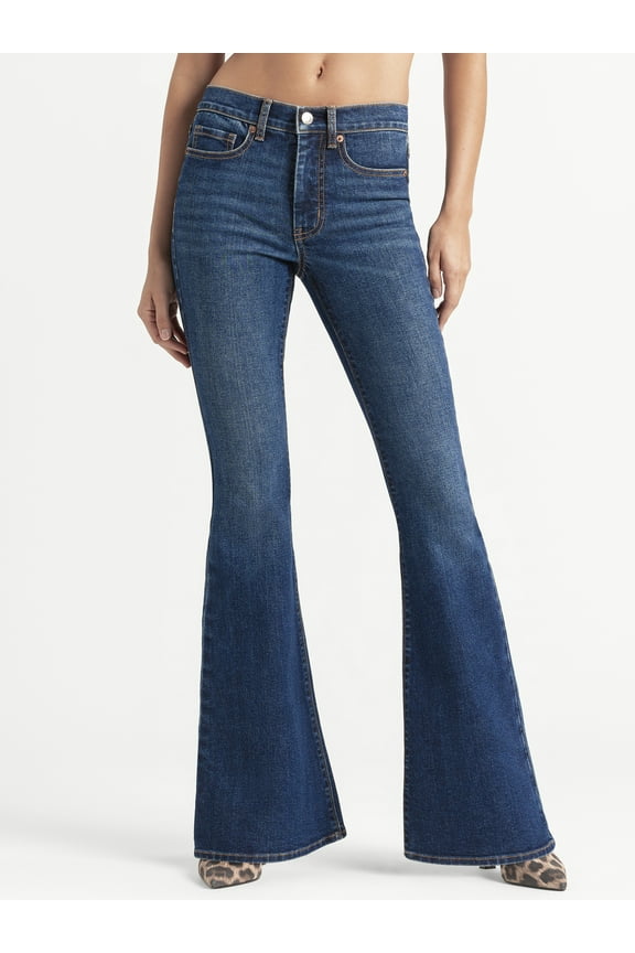Women's and Women's Plus Daisy Fitted Flare Jeans, 30.5", 32.5", and 34.5" Inseams, Sizes 2-26W