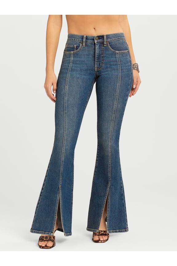 Women's and Women's Plus Daisy Fitted Flare Jeans, 30.5", 32.5", and 34.5" Inseams, Sizes 2-26W