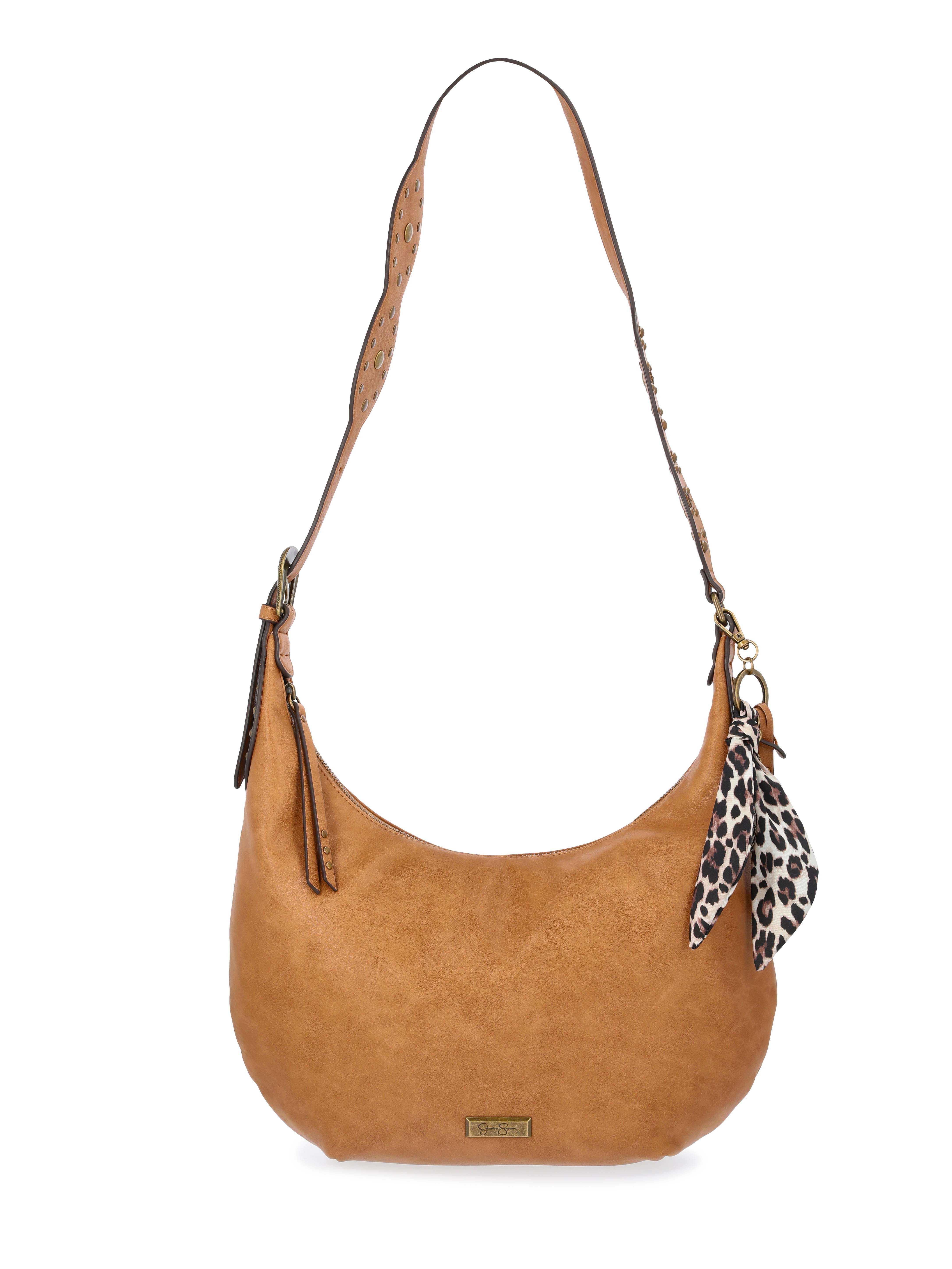 Jessica Simpson Women's Daphne Faux Leather Hobo Handbag, Wheat